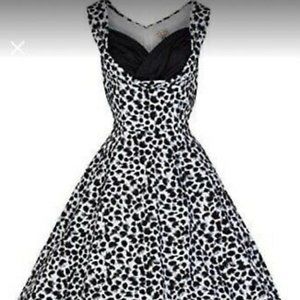 Lindy Bop Ophelia dress black & white L